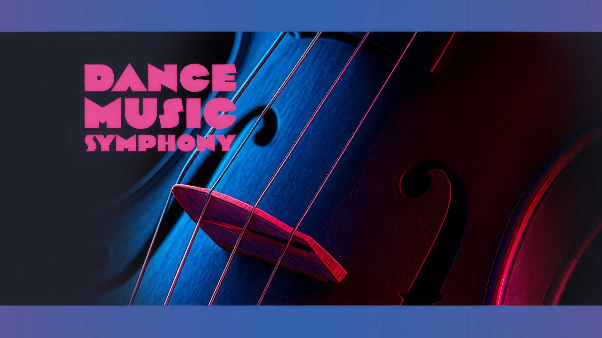 HSO-Dance-Music-Symphony-1080h Dance Music Symphony, närbild på en cello i färgstarkt ljus